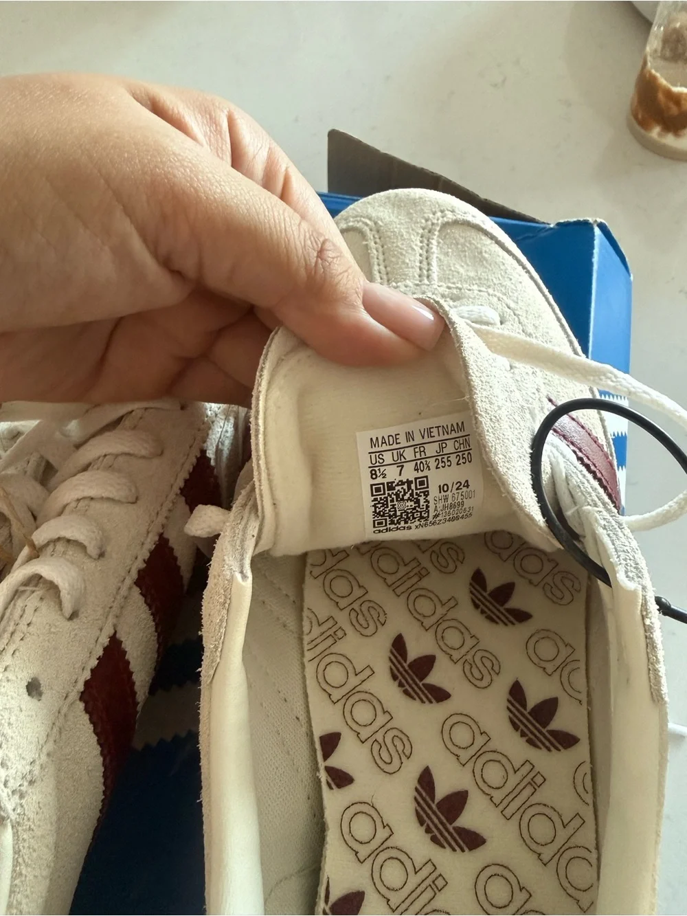 adidas Spezial Sneakers Off-White and Burgundy